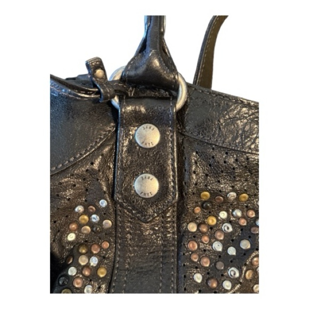 FRYE (rare!) Deborah Studded Black Leather Large Satchel - Picture 7 of 16